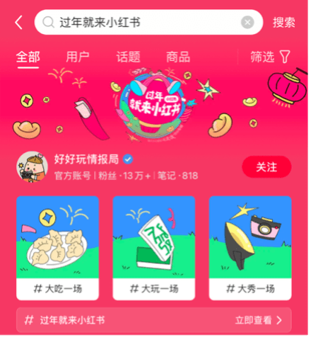 The visuals demonstrates Chinese New Year Limited Edition of Brand Zone on Xiaohongshu.