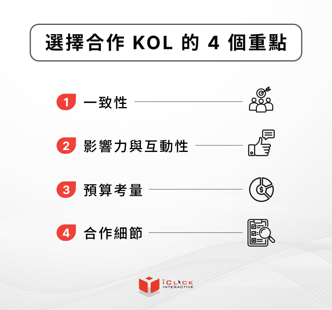選擇合作 KOL 的 4 個重點
